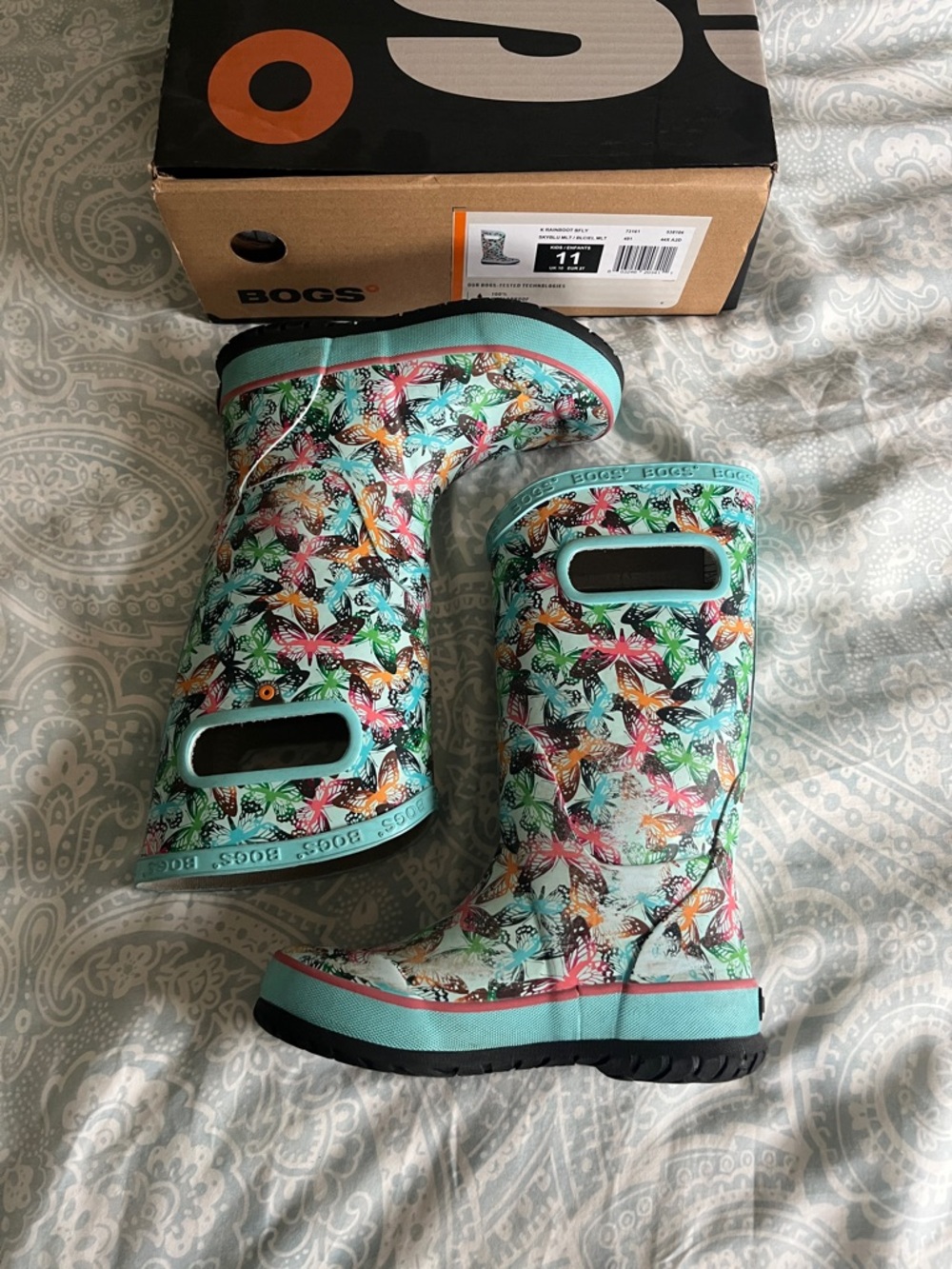 BOGS Girls Butterfly Raniboots